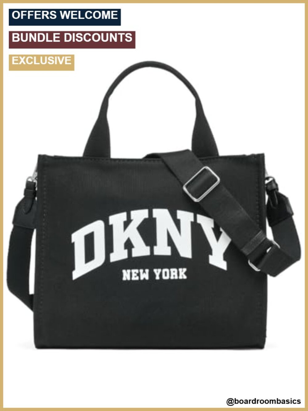 Faux Leather Canvas Tote Bag with Top Zip Adjustable Straps Women's Handbag